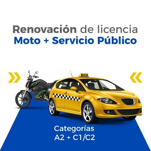 Renovación Licencia para moto y servicio público