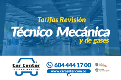 Tarifas vigentes de la Revisión Técnico Mecánica y de Gases