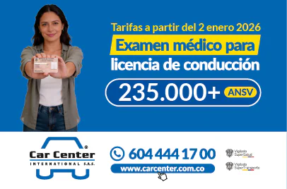 Tarifas vigentes del Examen Médico para la Licencia de Conducción
